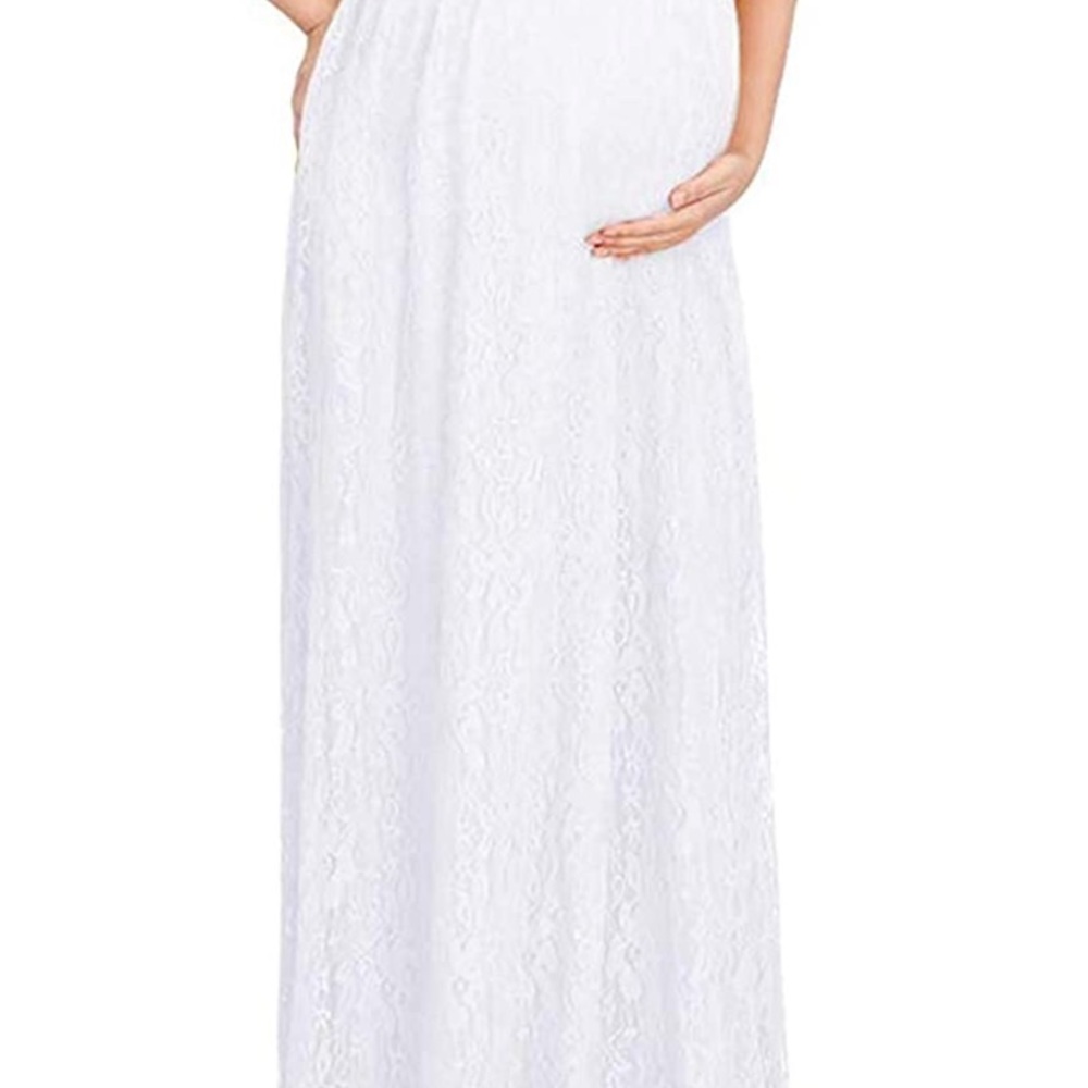 White maternity dress